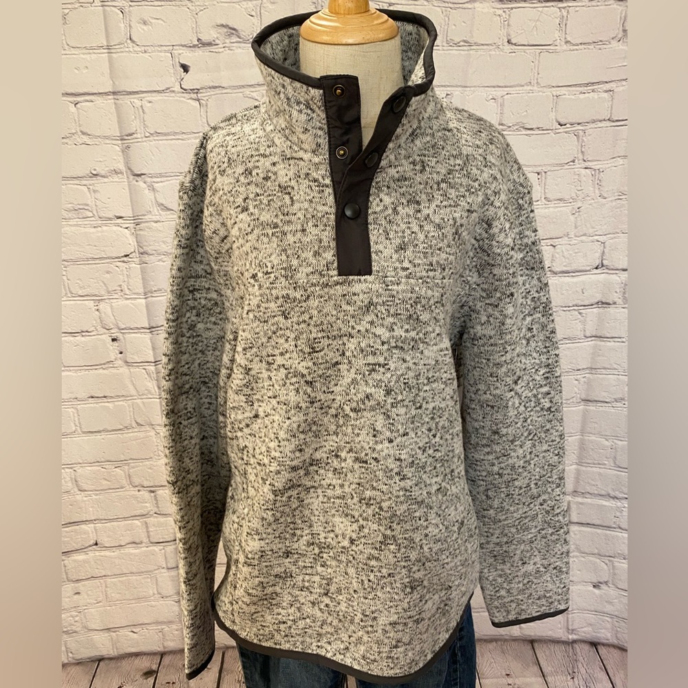 Bass Pro Shops (Outdoor Kids) - Youth XL Gray 3-Snap Pullover (NWT)